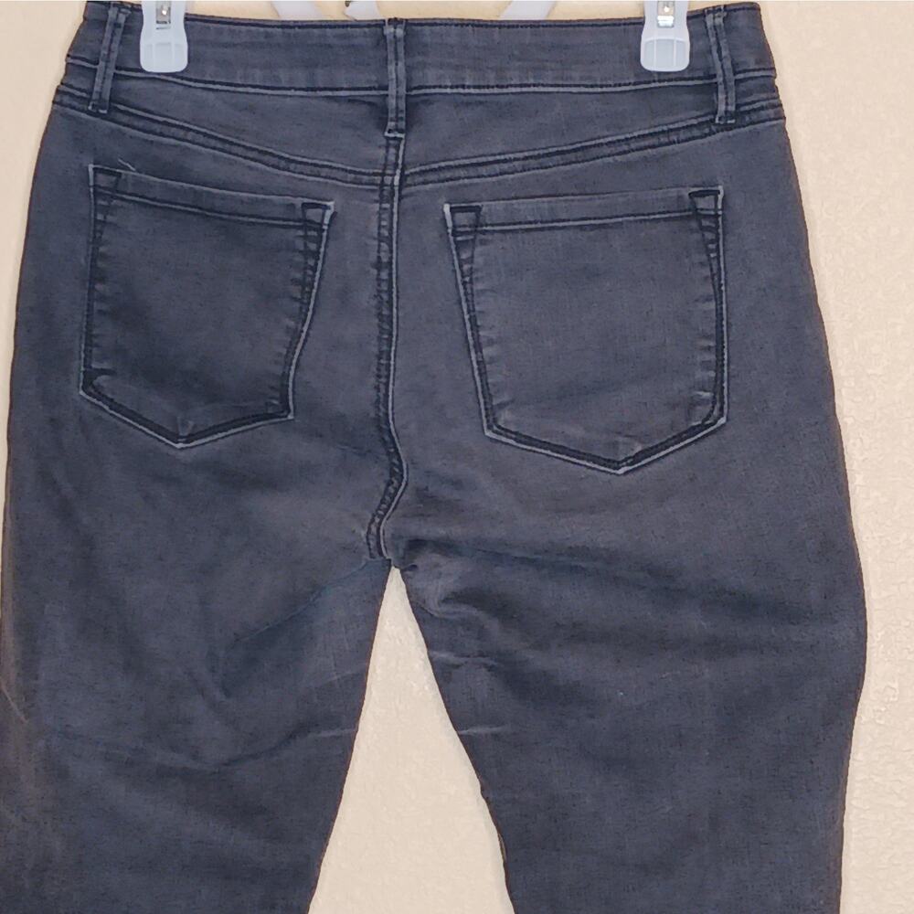 Ann Taylor Loft Curvy Skinny Jeans Womens 4 Black Dark Wash Low Rise Slim - Picture 6 of 12